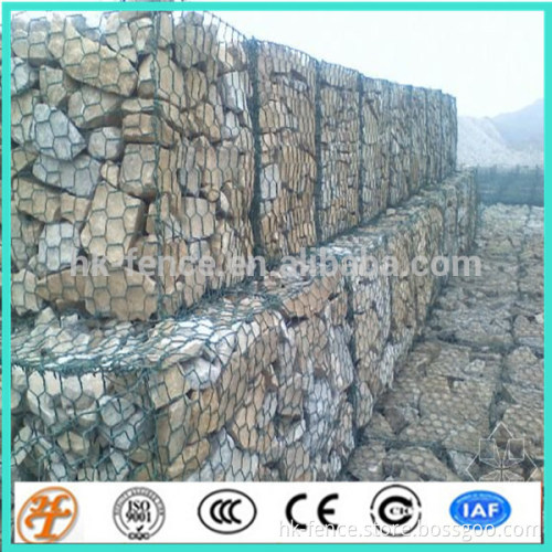 factory supply pvc coated wire and galvan coated wire gabion baskets
